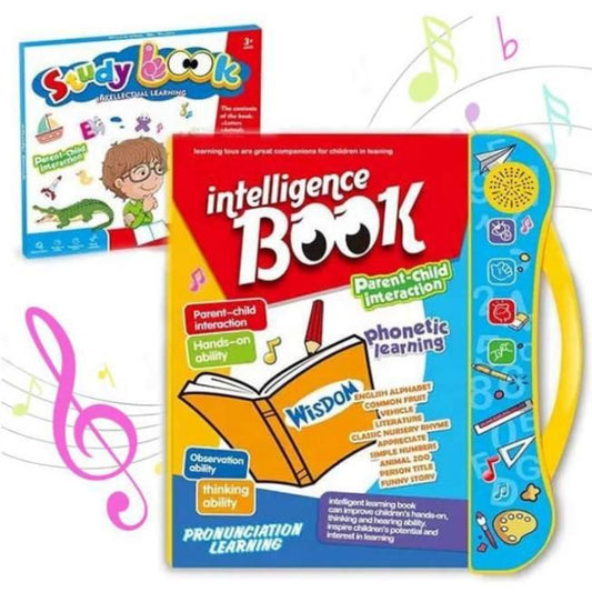 Musical Learning Study Book for Kids – Interactive Touch Book with Numbers, Letters, Animals & Sounds (Age 2.5+)