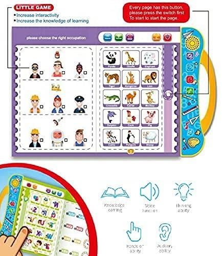 Musical Learning Study Book for Kids – Interactive Touch Book with Numbers, Letters, Animals & Sounds (Age 2.5+)