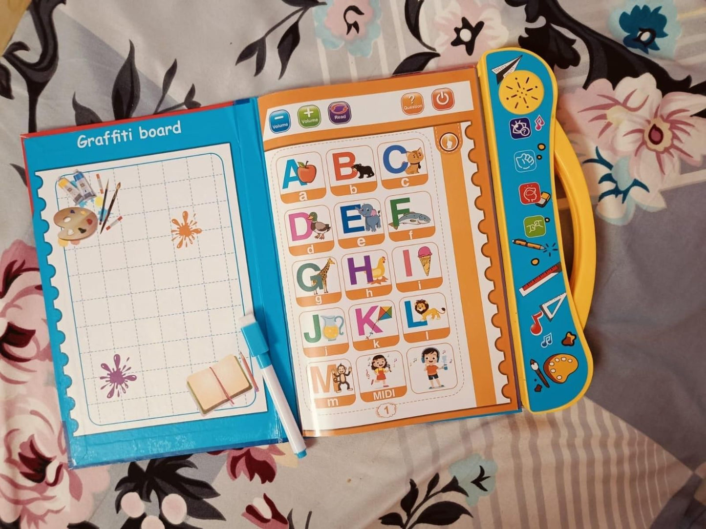 Musical Learning Study Book for Kids – Interactive Touch Book with Numbers, Letters, Animals & Sounds (Age 2.5+)