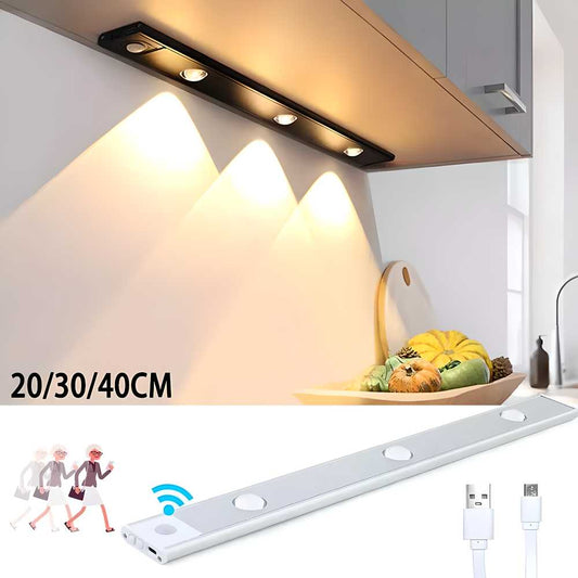 LED PIR Motion Sensor Cabinet Light – USB Rechargeable, Wireless Stick-On Wardrobe & Kitchen Light (Pack of 1)