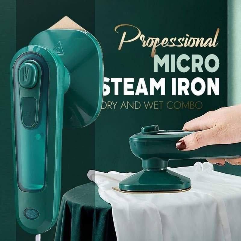 Portable Mini Steam Iron – Professional Micro Steam Iron | Fast Heat Handheld Garment Steamer for Clothes | Travel Friendly Dry & Wet Iron