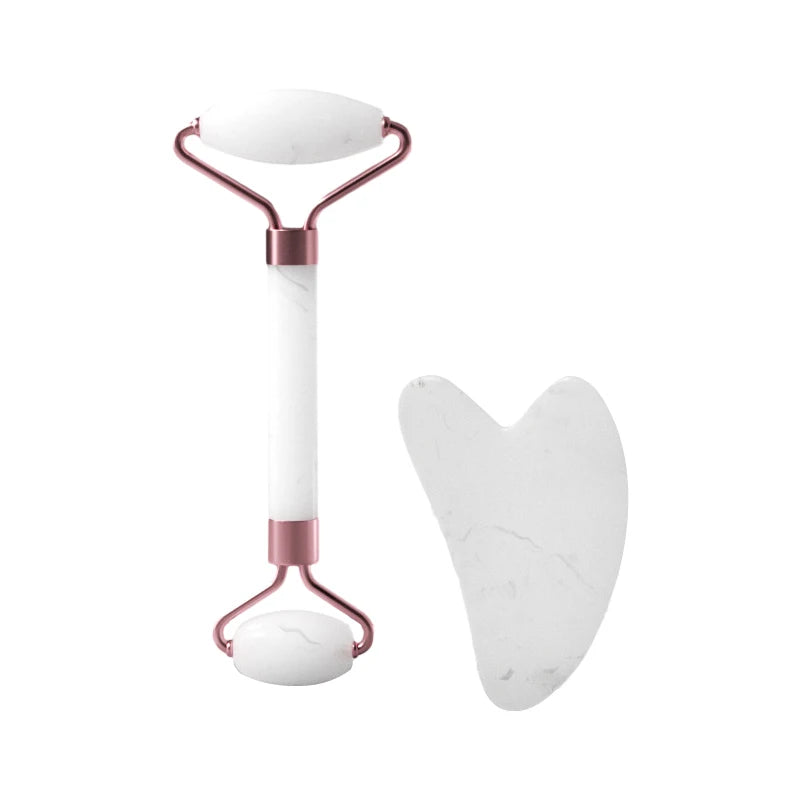 Resin Face Roller & Gua Sha Combo – Facial Massage Tool for Face, Neck & Eye | Skin Lifting & Muscle Relaxing Beauty Care Tool