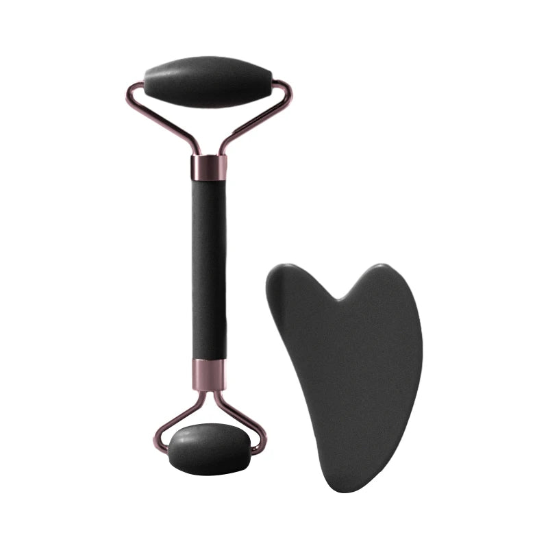 Resin Face Roller & Gua Sha Combo – Facial Massage Tool for Face, Neck & Eye | Skin Lifting & Muscle Relaxing Beauty Care Tool
