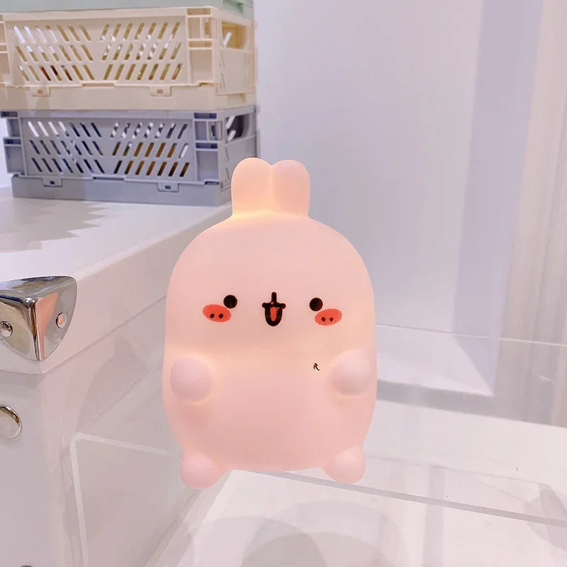 Cute cartoonish night light on a bathtub