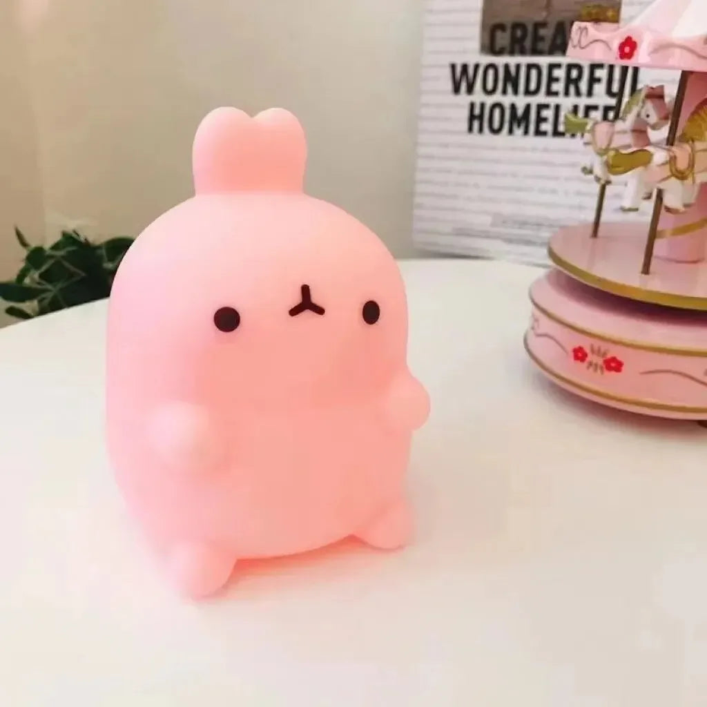 Cute Rabbit LED Night Light – Soft Silicone Bedside Lamp for Kids & Bedroom Decor